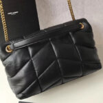 Saint Laurent Loulou Puffer Small Bag In Quilted Lambskin Black